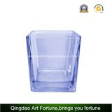Square Glass Votive Candle Holder for Candle, Floral Home Decor