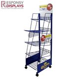 Indoor Strong Floor Metal Customized Food Display Rack