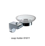 Wall Mounted Zinc Alloy Soap Dish Holder Chrome Finish 61811