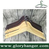 Cheap Oak Wooden Hanger with Matel Hook
