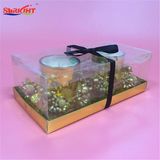 Gold Electroplating Christmas Set Glass Jar Candles for Gifts