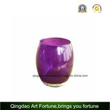 Round Glass Votive Holder with Egg Shape