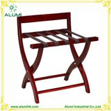Wooden Folding Luggage Rack with Straps for Hotel Room