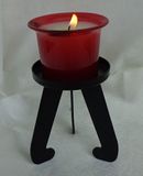 Metal Candle Rack with Glass Candle Holder