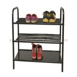 Steel Structure Heavy Duty Black Metal Shoe Rack