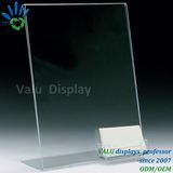 Free Standing Clear Acrylic Menu Display Holder for Resuarant and Hotel