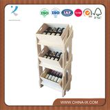 Wooden Wine Display Shelf with 3 Wooden Box