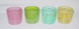 Sandblast Glass Votive Candle Holder/Glass Candle Cup