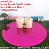 4mm Large Round Rose Glass Mirror Candle Holder