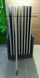 Floorstanding Black Metal Tube Advertising 5-Tier Paver Natural Stone Ceramic Tile Display Rack