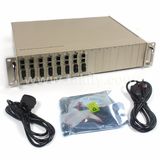 17 Slots Center Management Fiber Media Converter Chassis Rack