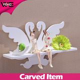 Convenient Beautiful Carved Plastic Home Wall Shelf for Household