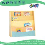 School Classroom Rustic Wooden Toddler Books Shelf (HG-4702)