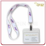 Customized Cord Printed Polyester ID Badge Holder