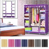 Modern Simple Wardrobe Household Fabric Folding Cloth Ward Storage Assembly King Size Reinforcement Combination Simple Wardrobe (FW-44)