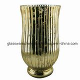 Huge Die-Molded Mercury Hurricane Glass Candle Holder (ZT-052)