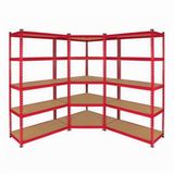 3 Bay 5 Tiers Workshop Racking Heavy Duty Metal Boltless Shelving