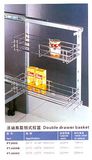 Ptj009 Kitchen Hardware Double Drawer Basket