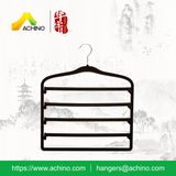 Black Non Slip Flocked Pant Hanger (FH100)