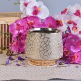 Luxurious 24 Oz Flower  Laser Decorative  Ceramic Candle Holders for Christmas