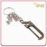 Custom Design Antique Bronze Metal Keying with Metal Charm