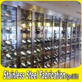 Bespoke Metal Stainless Steel Wine Display Shelves Wine Rack