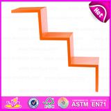 2015 Home Decoration Unique Double S Floating Wall Shelf, Modern Wooden Display Rack, Colorful Wooden Wall Rack in Bulk W08c106b
