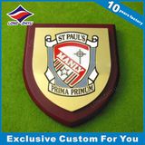 High Polished Etching Enamel Wood Shield Hanger Plaque Furniture Finished