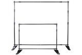 8' Display Backdrop Banner Stand Adjustable Telescopic Lightweight Trade Show Wall Exhibitor