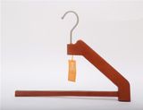 Brown Paint Wooden Hanger for Scarf with Anti-Strip