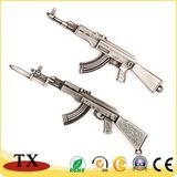 Metal Gun Ak-47 Assault Rifle Keychain Ornaments for Decoration