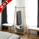 Cloth Beech Standing Hanger Wooden Coat Rack