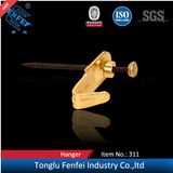 Classic Brass Plated Wall Hanger with Copper Head Nail