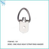 101 One Hole Heavy Strap D-Ring Hanger in Nickle