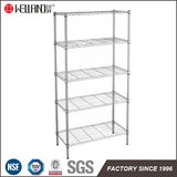 DIY 4 Tiers Adjsutable Light Duty Chrome Metal Wire Book Rack for Office 900*450*1800