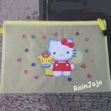 Waterproof PVC Cartoon Document Bag with Zip Lock for Students