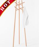 Popular Modern Beech Cloth Hanger Wooden Clothes Tree