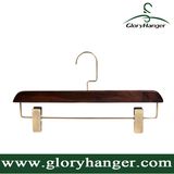 Top Quality Lacquer Wood Pant Hangers with Two Clip