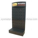 Customized Logo Metal Pegboard Floor Shelf Stand Tools Exhibition Display Rack