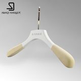 Flocked Shoulder Wooden Clothes Hanger
