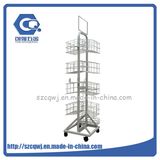 4-Tier Rotation Metal Custom Floor White Umbrella Display Rack