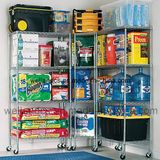 Movable Store Metal Wire Shelving/Shop Display Rack with Wheels (HD244872A5CW)
