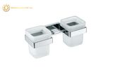 Wall Mounted Double Glass Tumble Holder Tooth Brush Holder