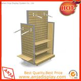 Wooden Slatwall Panel Stand with Hook