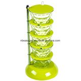 New 360-Degree Rotating Spice Rack with Jars Salt Rack Seasoning Storage Box Condiment Set Cooking Tool Kitchen Accessories Esg10221