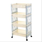 Installable and Movable Multideck Storage Rack for Kitchen and Bathroom