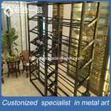 Black Titanium 304# Practical Wine Desplay Rack for Home/Supermarket