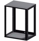 Eia Standard Industrial Economical 12 Gauge Steel Wiring Closet 24u 44u Welded 4 Black Fixed Open Frame Rack