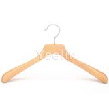 Deluxe Wooden Broadshoulder Garment Hanger with Shiny Chrome Hook (200-8269-W)