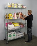 NSF 4 Layers Restaurant Kitchen Shelf Stainless Steel Metal Wire Shelving Rack Factory